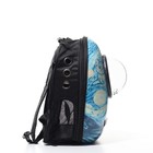 Рюкзак для переноски кошек и собак «Волны», с окном, 32×26×44 см - Фото 3