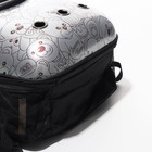 Рюкзак для переноски животных с окном для обзора "Медвежата" , 32 х 26 х 44 см, серый - фото 7799429