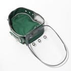 Рюкзак для переноски животных, раскладывающийся, 33 х 28 х 42 см, зеленый/прозрачный - фото 6780440