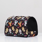 Сумка-переноска каркасная «Медведи на черном фоне», размер M, 40×21×27 см - Фото 6