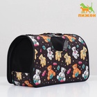 Сумка-переноска каркасная «Плюшевые медведи», размер S, 37×15×22 см - Фото 3