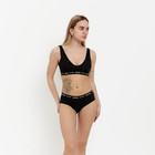 Комплект женский (топ, трусы), цвет чёрный, размер ONE SIZE (42-48) 9436392