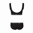 Комплект женский (топ, трусы), цвет чёрный, размер ONE SIZE (42-48) 9436392