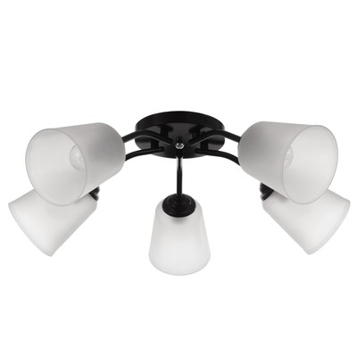 Люстра «Онлайн» (цилиндр) 5×15 Вт Е27 МОДЕЛЬ: BR=00238 чёрный/прозрачный