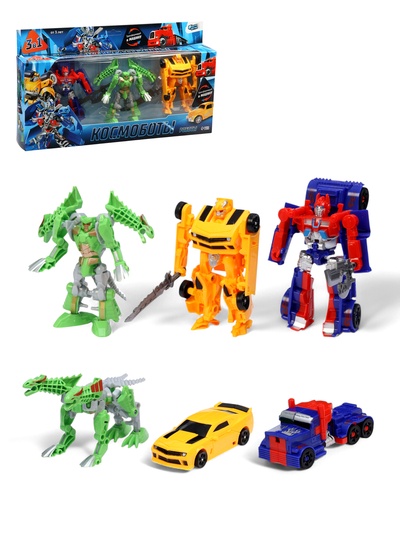 Набор трансформеров «Космоботы», 3 робота в 1