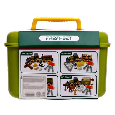 Конструктор винтовой «Трактор с прицепом», с отвёрткой, и аксессуарами