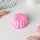 Форма силиконовая для выпечки Доляна «Сердцецветик», 9,5×5 см, цвет розовый - Фото 2