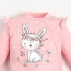 Полукомбинезон (боди) для девочки, цвет розовый/зайчик, рост 86 см - фото 42006829