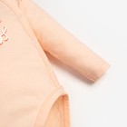Полукомбинезон (боди) для девочки, цвет персиковый, рост 68 см - Фото 3