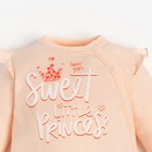 Полукомбинезон (боди) для девочки, цвет персиковый, рост 86 см - фото 49193028