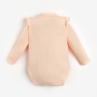 Полукомбинезон (боди) для девочки, цвет персиковый, рост 86 см - фото 49193032