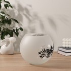 Ваза "Монохром бабочки черный" шаровая V=4л, d=13см 19х19см - фото 30539638