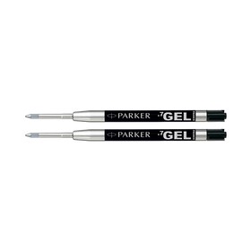 

Набор стержней 2шт д/гелевой ручки Parker Cartridge Quink, черные, средние 0.7мм, блистер