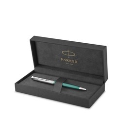 Ручка шариковая Parker Sonnet Essential Sandblasted Metal Green, зеленая, подар/уп 2169365