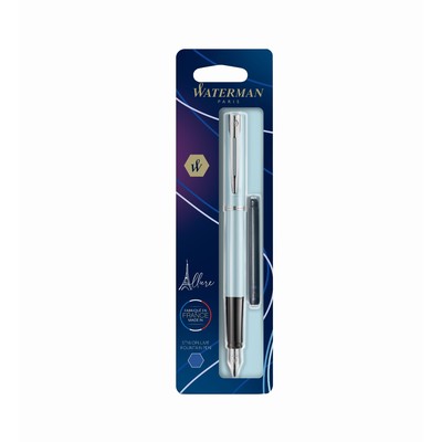 Ручка перьевая Waterman ALLURE PASTEL, 0,7 мм (F), синий корпус, блистер 2122724