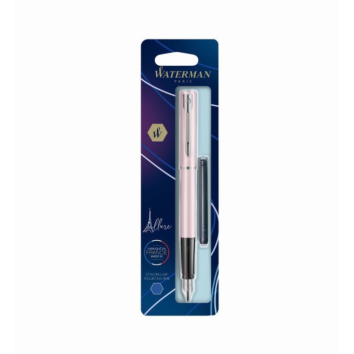 Ручка перьевая Waterman ALLURE PASTEL, 0,7 мм (F), розовый корпус, блистер 2122725 - Фото 1