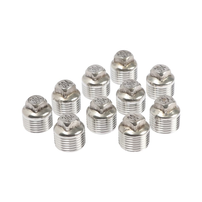 Заглушка ZEIN, 1/2", пробка, наружная резьба, нержавеющая сталь ...
