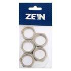 Футорка ZEIN, 3/4" х 1", внутренняя/наружная резьба, нержавеющая сталь, фасовка 5 шт. - фото 25748917