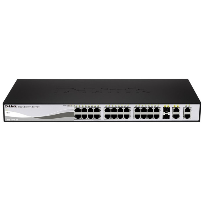 Коммутатор D-Link DES-1210-28C2A настраиваемый 24x10100BASE-TX 1512400₽