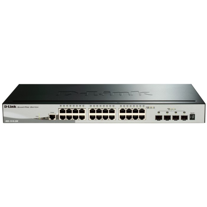 Коммутатор D-Link DGS-1510-28XA1A настраиваемый 24х101001000BASE-T 4208200₽