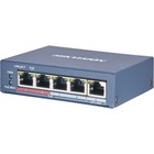 Коммутатор Hikvision DS-3E0505P-E/M, неуправляемый, 5х10/100/1000BASE-T - фото 51686305