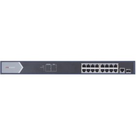 Коммутатор Hikvision DS-3E0518P-E, неуправляемый, 17х10/100/1000BASE-T