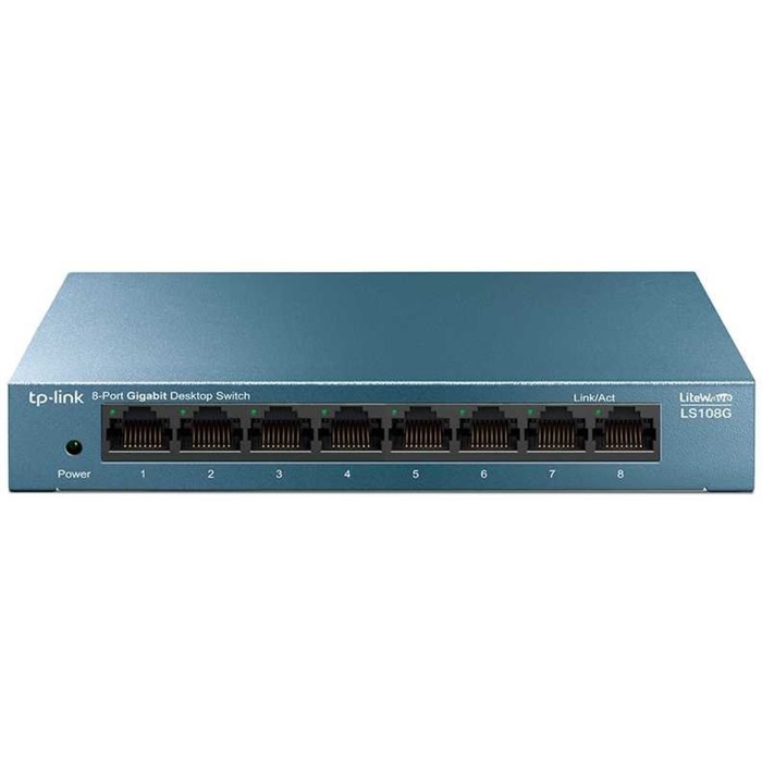 Коммутатор TP-Link LS108G, неуправляемый, 8х10/100/1000BASE-T - фото 51316102