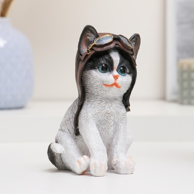 Фигура "Котенок-авиатор" 10x9,5x15см