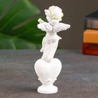 Фигура "Ангел с домрой на сердце" белый, 7х5х17,5см - фото 24199246