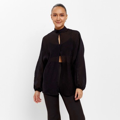 Рубашка женская MINAKU; MINAKU: Enjoy цвет черный, р-р 46-48