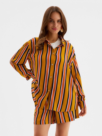 Костюм женский (рубашка, шорты) MINAKU: Enjoy, размер 42, жёлтый