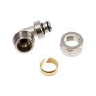 Уголок AQUALINK, обжимной, d=16 мм х 1/2", цанга/штуцер - фото 21965181