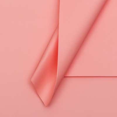 Пленка для цветов и букетов, 57×57 см, светло-коралловая (+ - ) 1 см