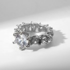 Кольцо «Драгоценность» роскошь, цвет белый в серебре, размер 17 - фото 8978200