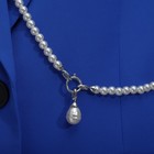 Портупея "Сумочка" жемчужинки, цвет белый в серебре - фото 9791261