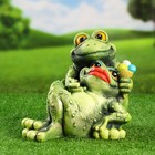 Садовая фигура "Ква-ки с мороженным" 24х20х22см - Фото 1