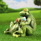 Садовая фигура "Ква-ки с мороженным" 24х20х22см - Фото 2