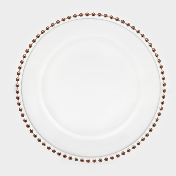 Тарелка - блюдо подстановочное «Орбита», d=33 см, цвет розовое золото - Фото 1