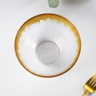 Салатник «Бурлеск», 600 мл, d=15 см, стекло, прозрачный, золотистый - Фото 6