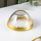 Салатник «Бурлеск», 600 мл, d=15 см, стекло, прозрачный, золотистый - Фото 7