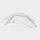 Ваза для фруктов «Рени», 24×22×6 см, с золотой отводкой, стекло, прозрачная - Фото 3