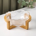 Салатник стеклянный на подставке «Орион», 1,3 л, 20×9,5 см - фото 24363326