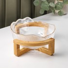 Салатник стеклянный на подставке «Орион», 1,3 л, 20×9,5 см - фото 24363327