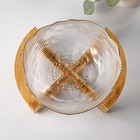 Салатник стеклянный на подставке «Орион», 1,3 л, 20×9,5 см - фото 24363330