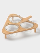 Салатники «Ронда», 350 мл, 37.5×32.5×7 см, на подставке, набор 3 шт., стекло, прозрачный - Фото 2