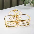 Менажница «Круг», размер чаши 10×6.2 см, 3 шт., стекло, золотитсая - Фото 4