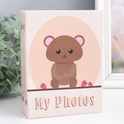 Фотоальбом на 96 фото 10×15 см «Медвежонок с малиной», 16.5×12×5.5 см