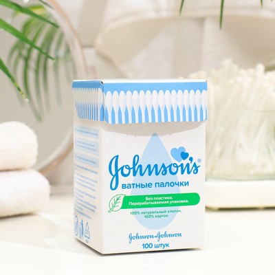 Ватные палочки Johnson&Johnson, 100 шт