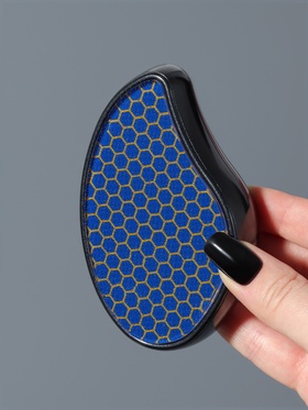 Стеклянная нано-пилка для пяток, 10.5×5.5×3.3 см, в картонной коробке, цвет чёрный