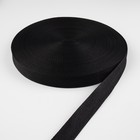 Стропа ременная, 25 мм, 50±1 м, плотность 7.5 г/м, чёрная - Фото 2